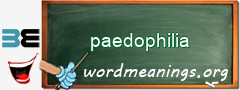 WordMeaning blackboard for paedophilia